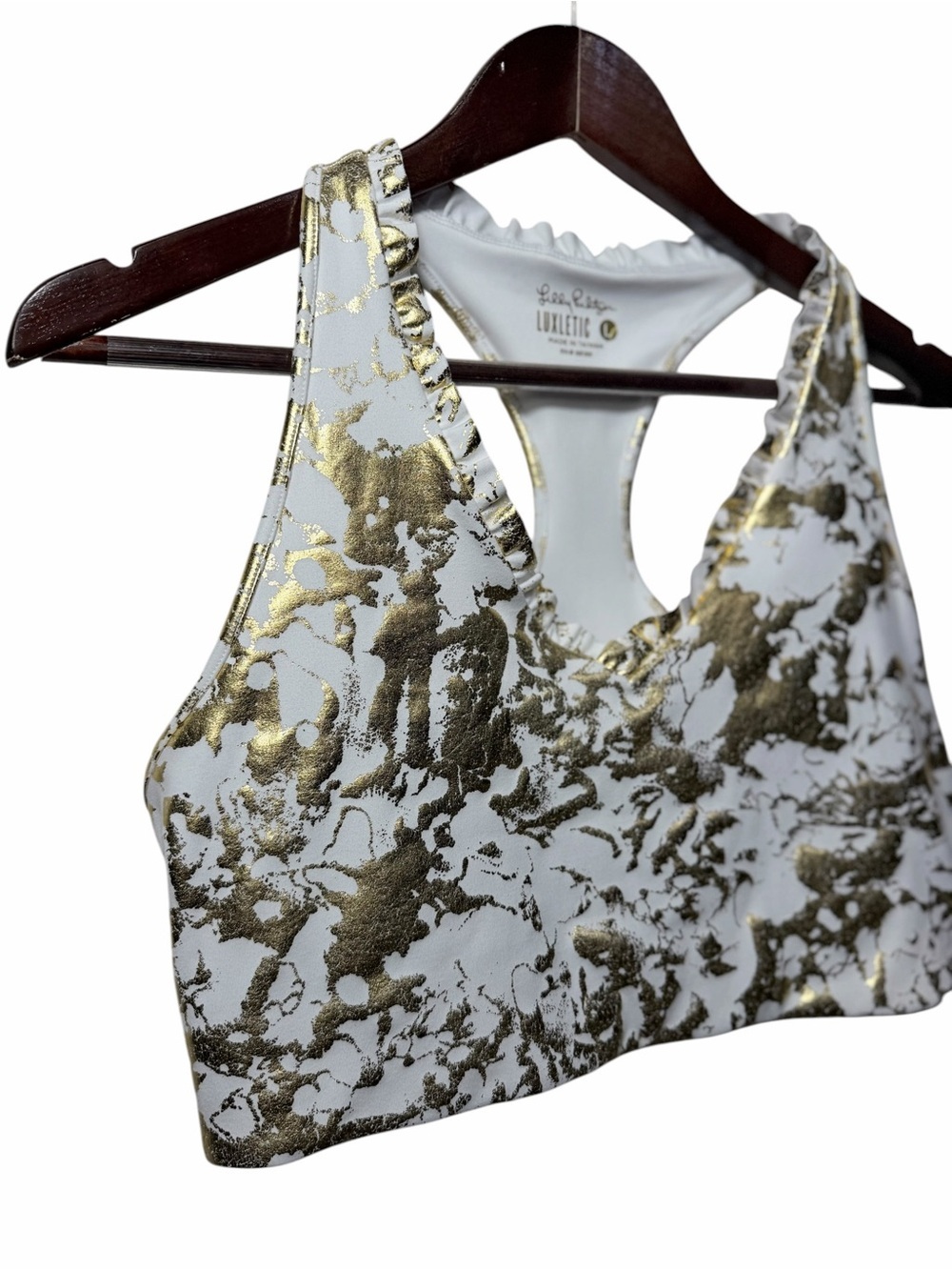 Lilly Pulitzer Luxletic Shoreline Foil Lindsay Sports Bra S - Picture 7 of 14